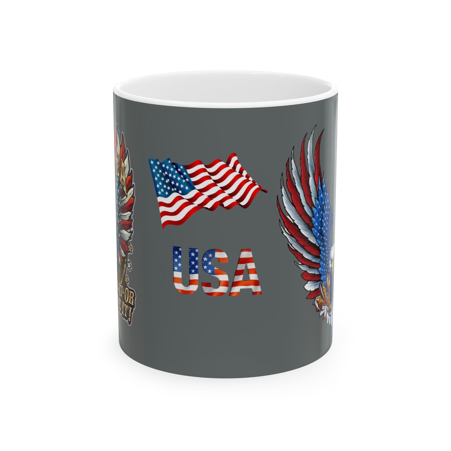 Eagle Usa Mug 11 Ounces Dark Grey