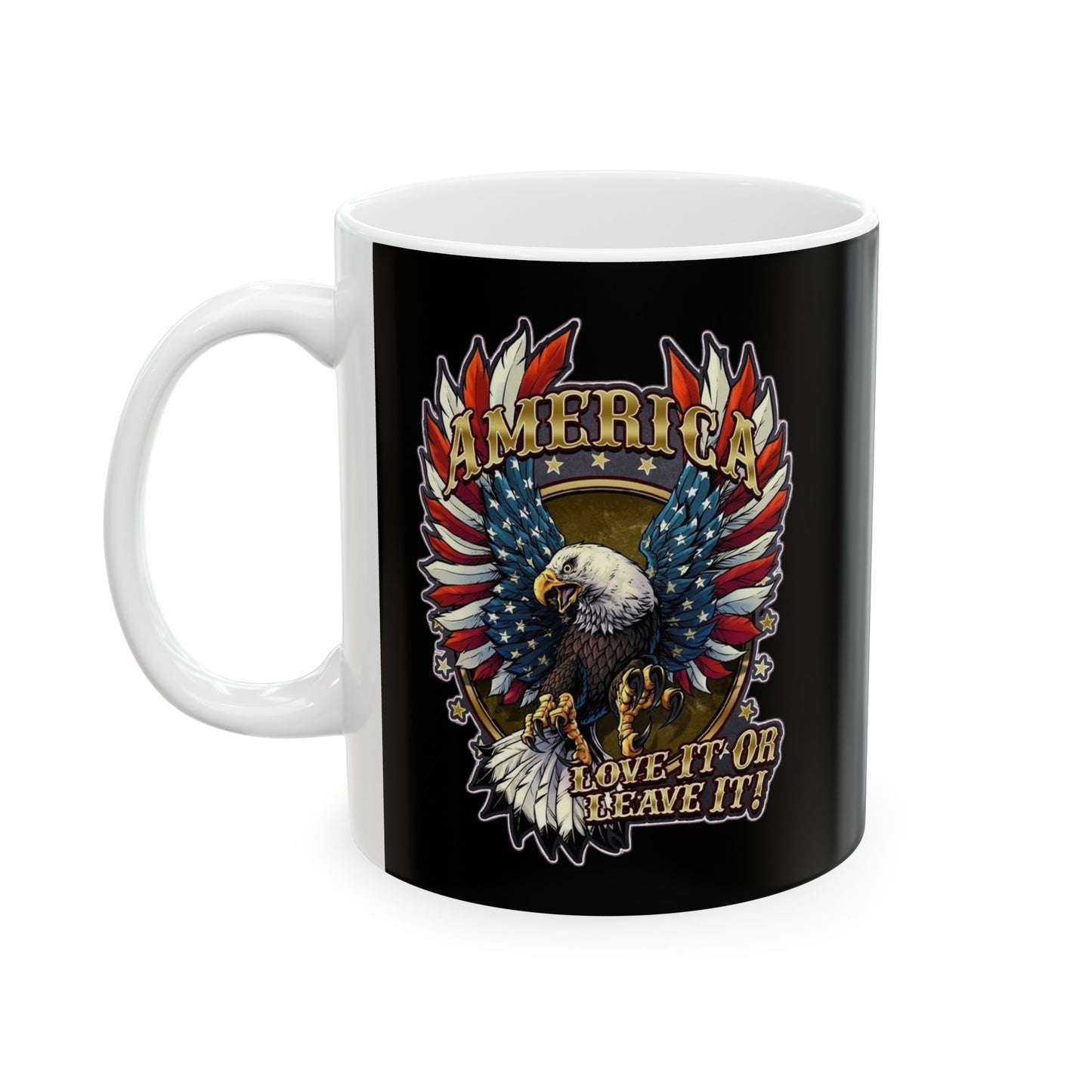 Eagle Mug 11 Ounces Black