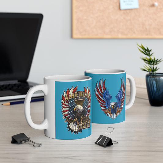 Eagle Mug 11 Ounces Turquoise