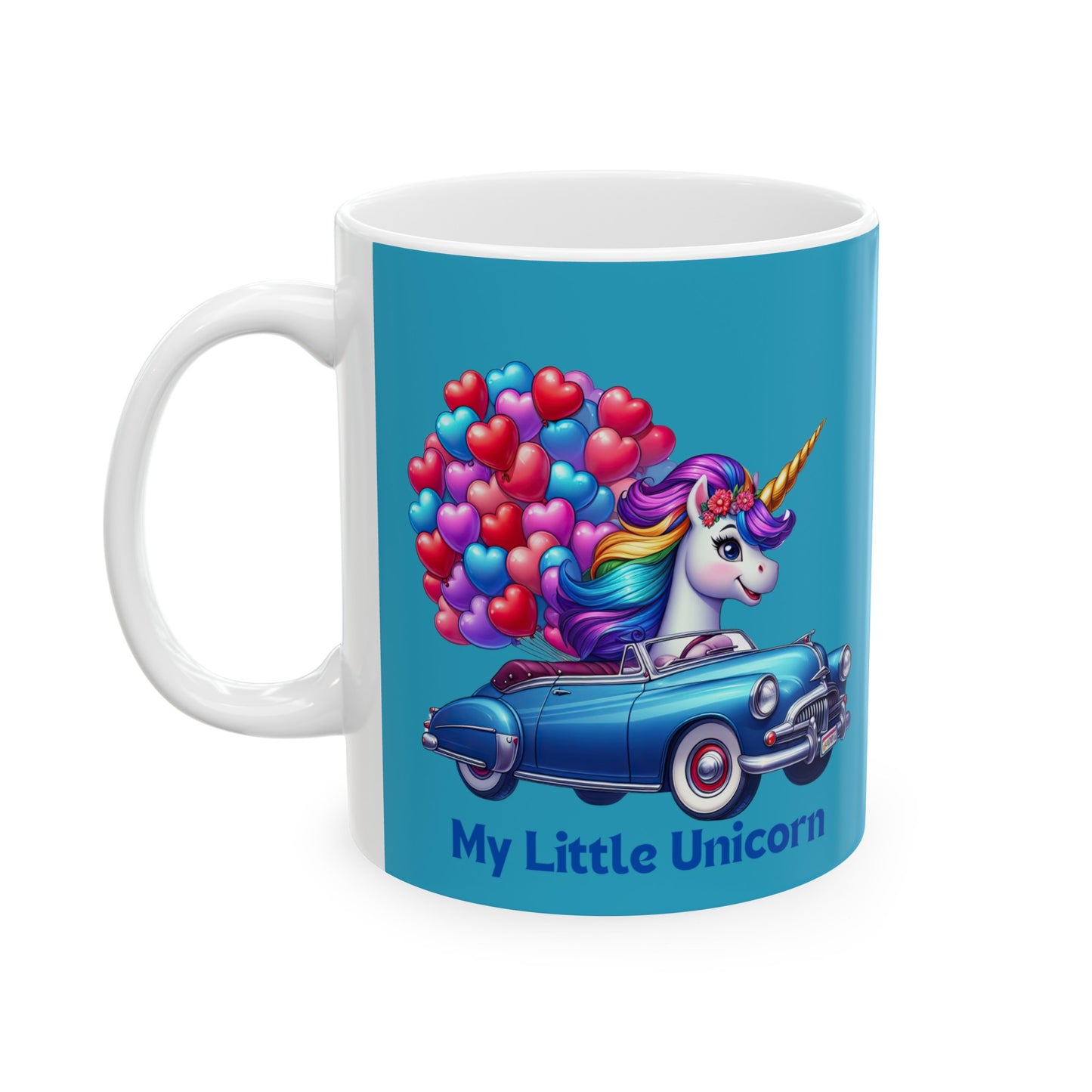 My Little Unicorn Horse Mug 11 Ounces Turquoise