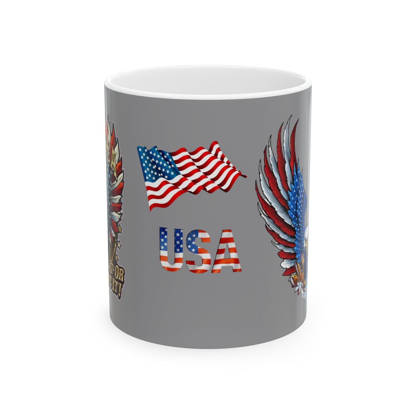 Eagle Usa Mug 11 Ounces Grey