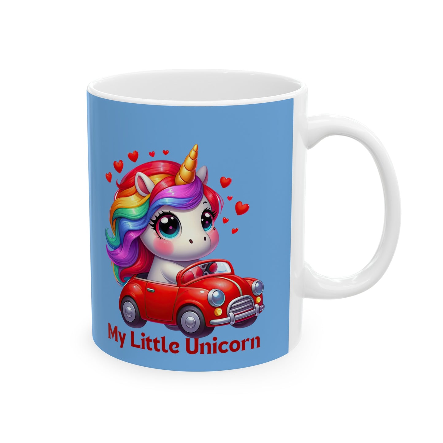 My Little Unicorn Castle Mug 11 Ounces Light Blue