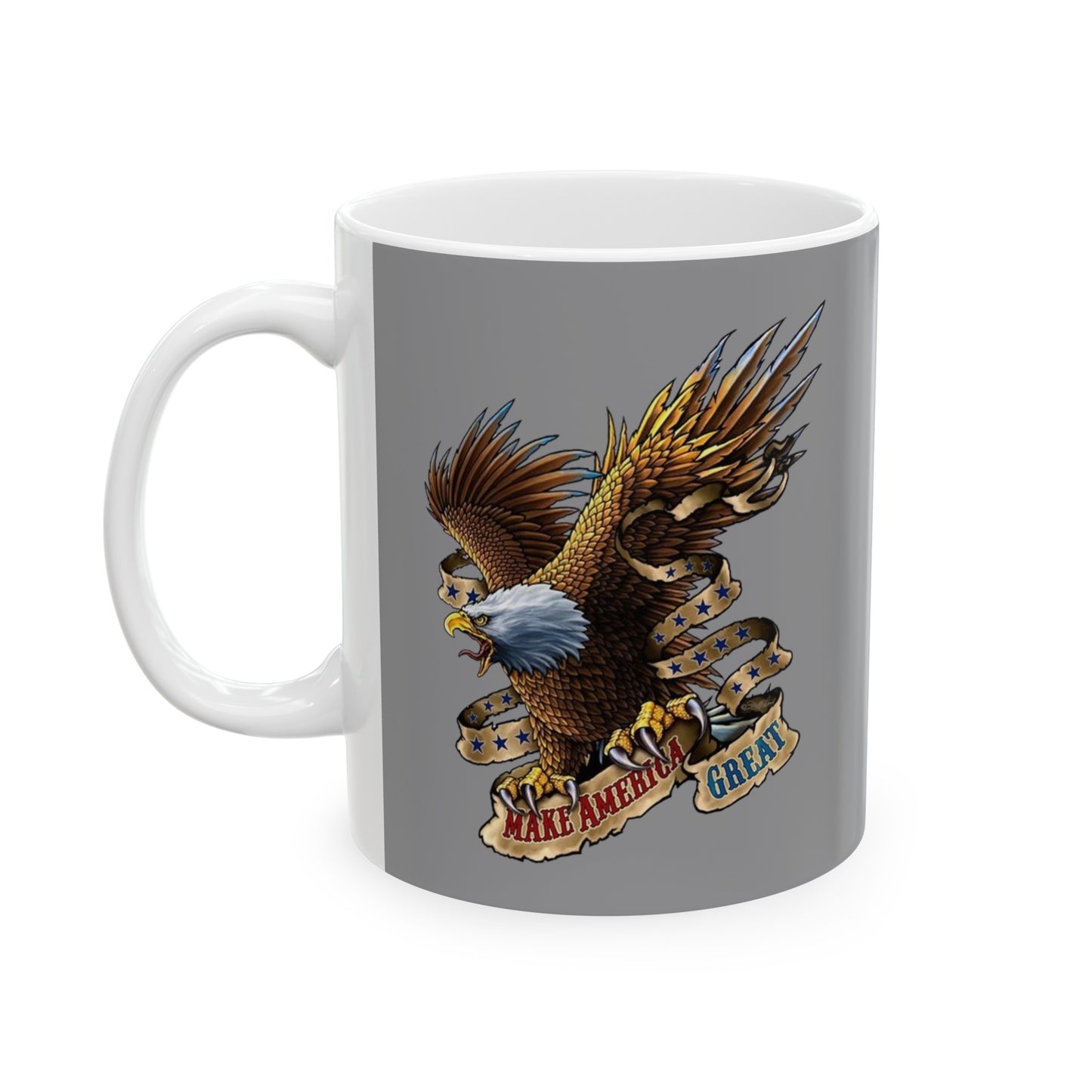 Eagle Make America Great Mug 11 Ounces Grey