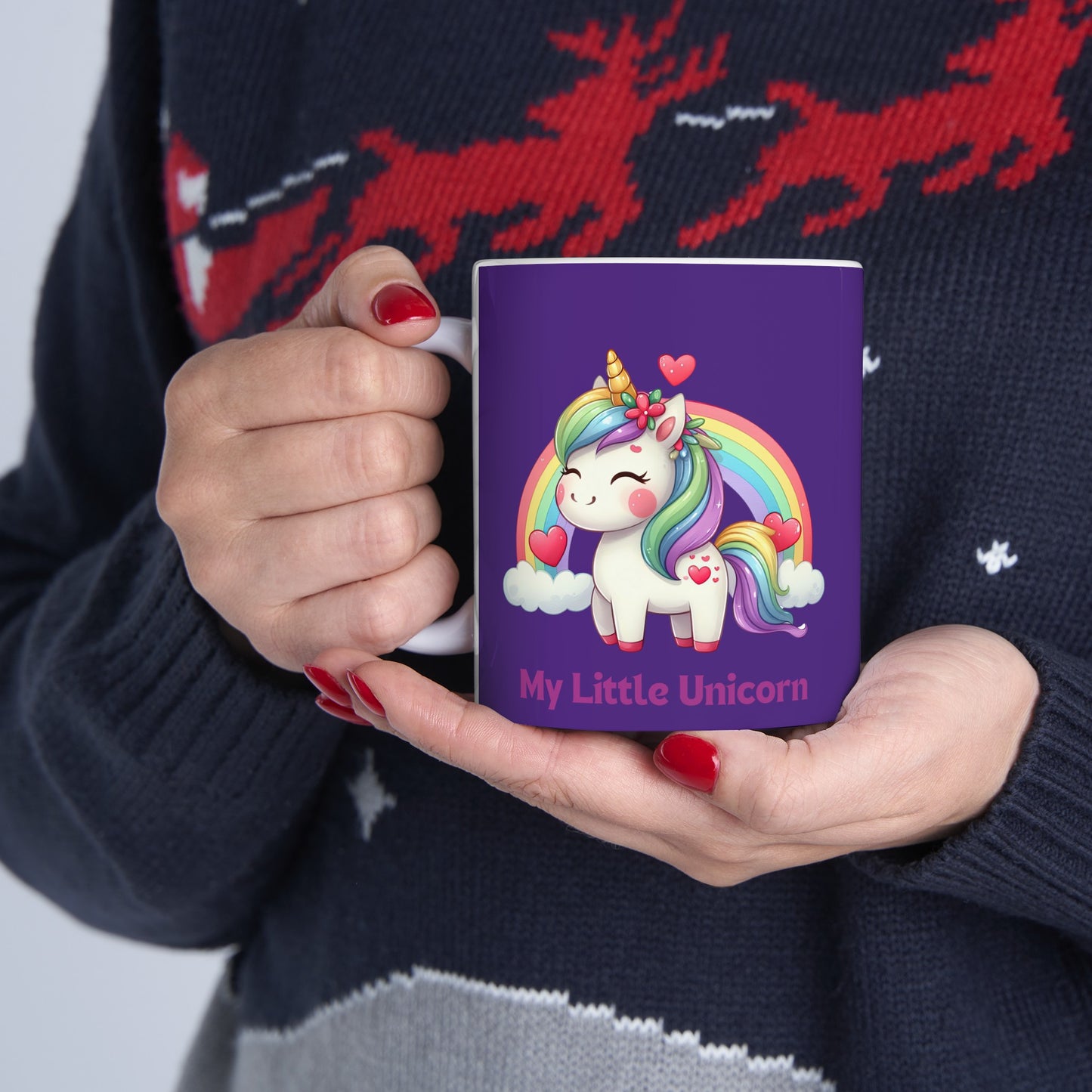 My Little Unicorn Rainbow Mug 11 Ounces Purple