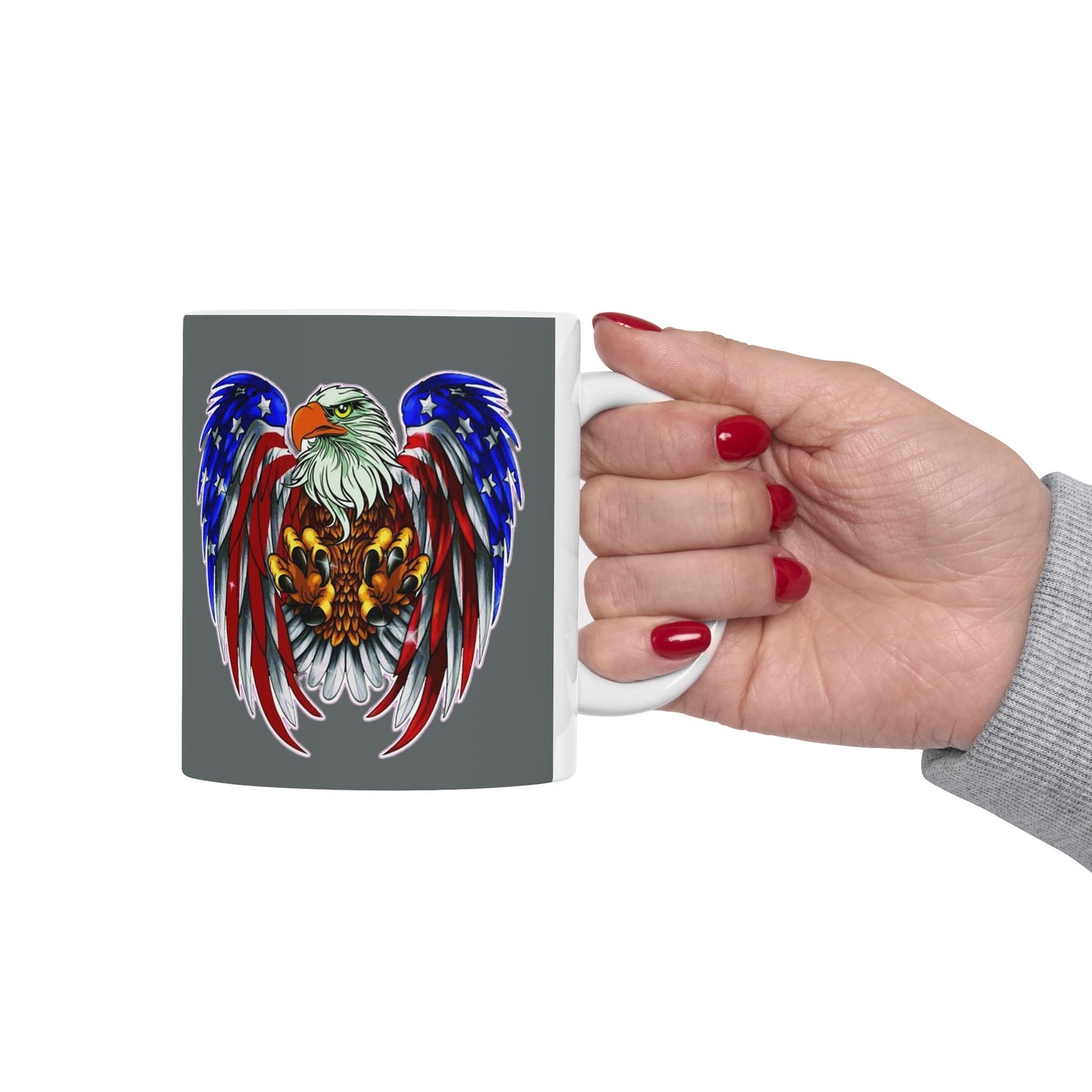 Eagle Make America Great Mug 11 Ounces Dark Grey