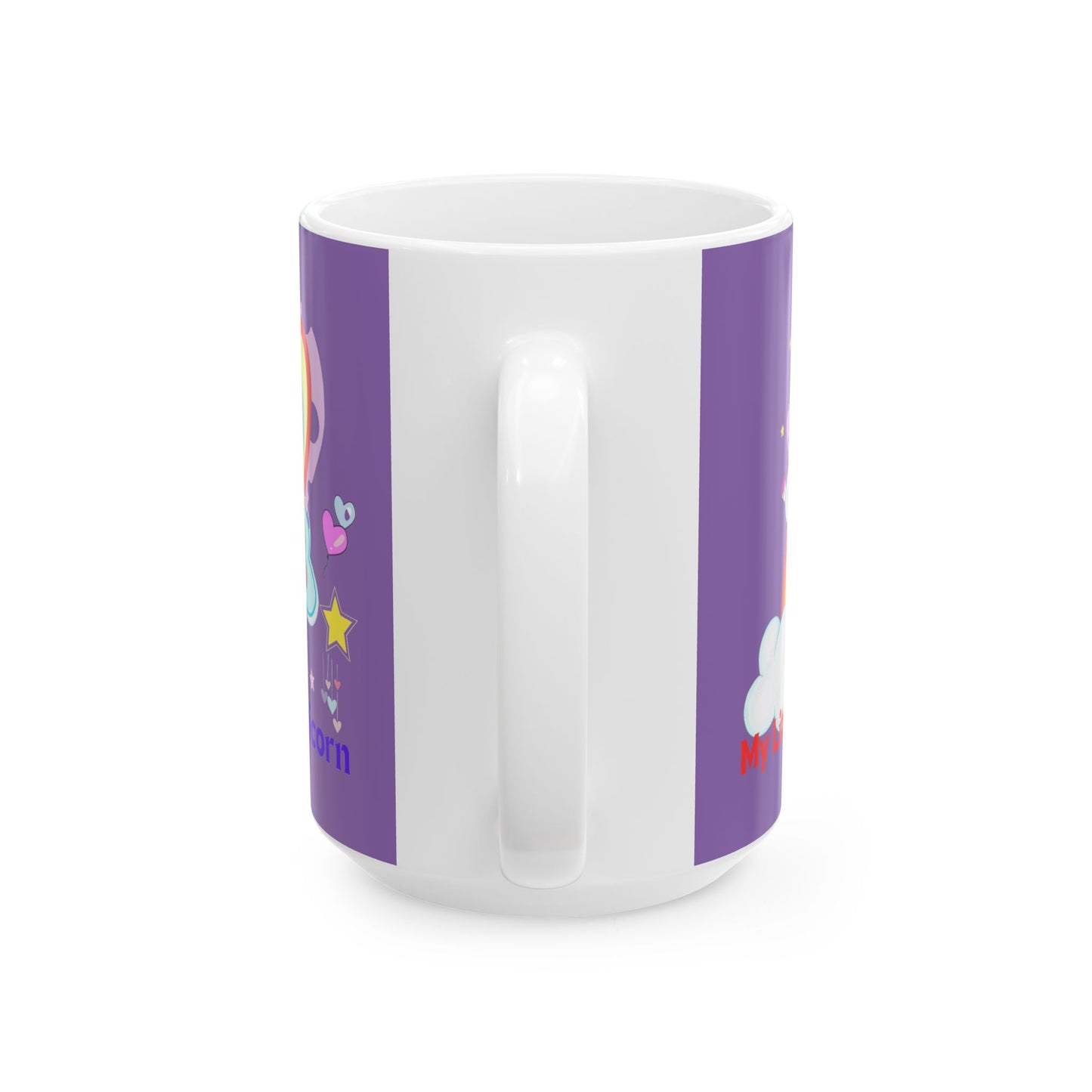 My Little Gold Star Unicorn Mug 11-15 Ounces Light Purple