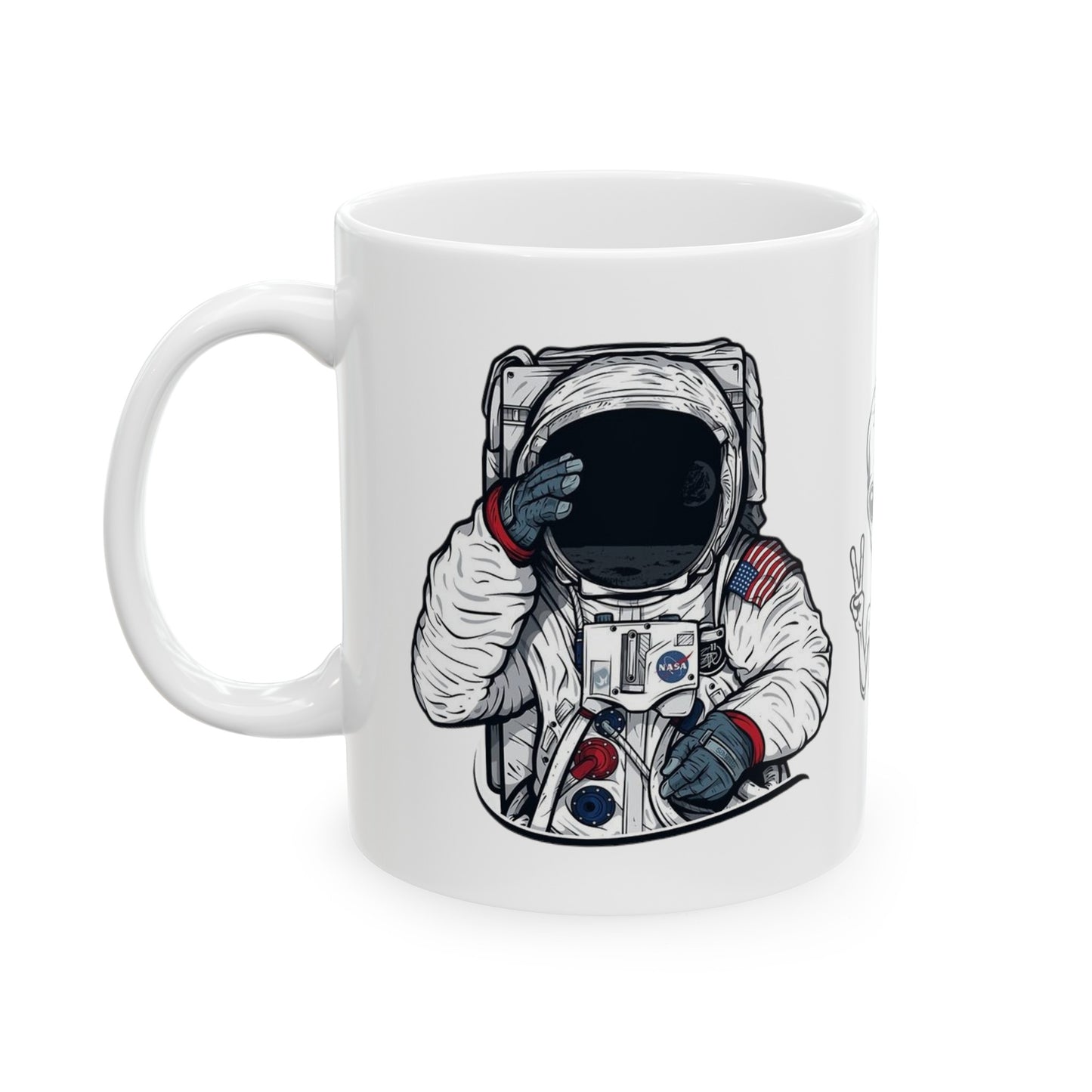 Nasa Alien Mug 11 Ounces White