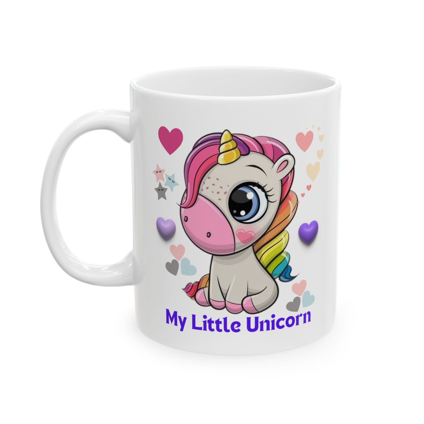 My Little Unicorn Love Mug 11 Ounces Light White