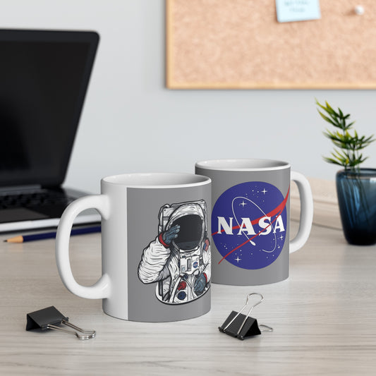 Nasa Alien Mug 11 Ounces Grey