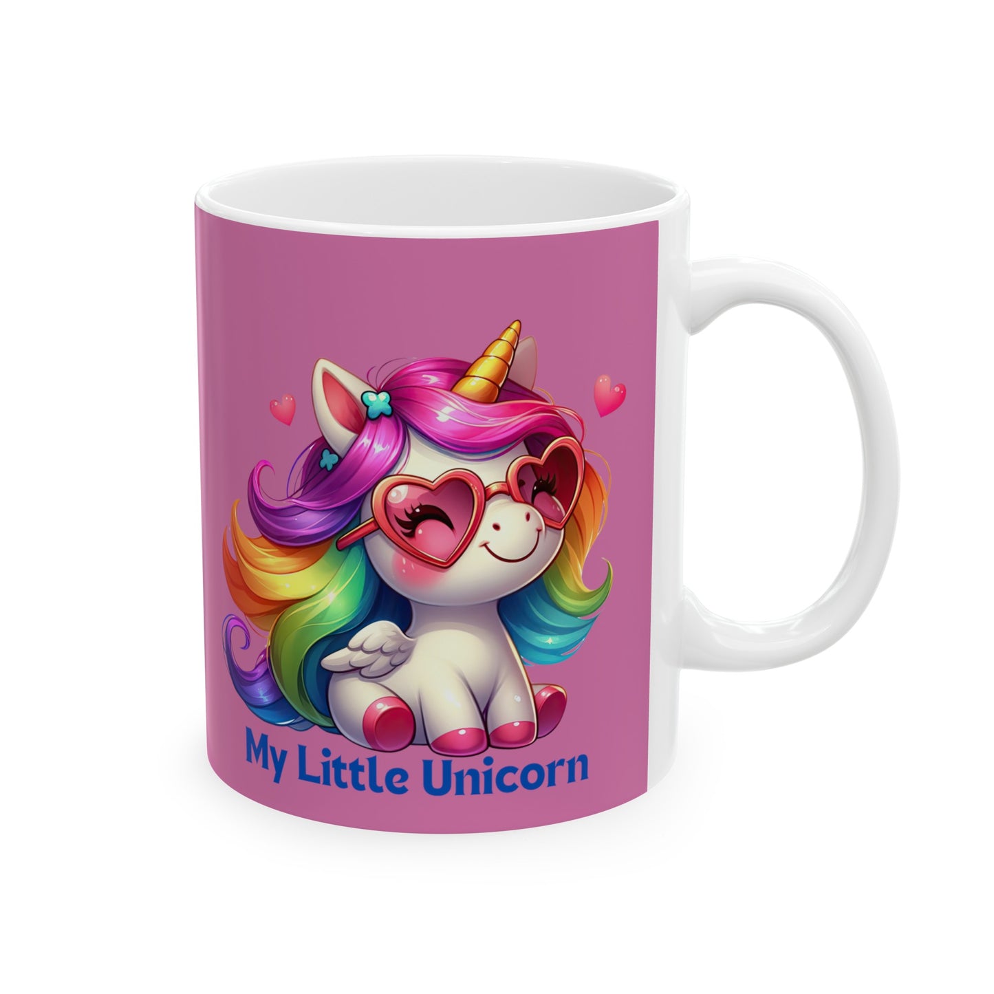 My Little Unicorn Rainbow Mug 11 Ounces Light Pink