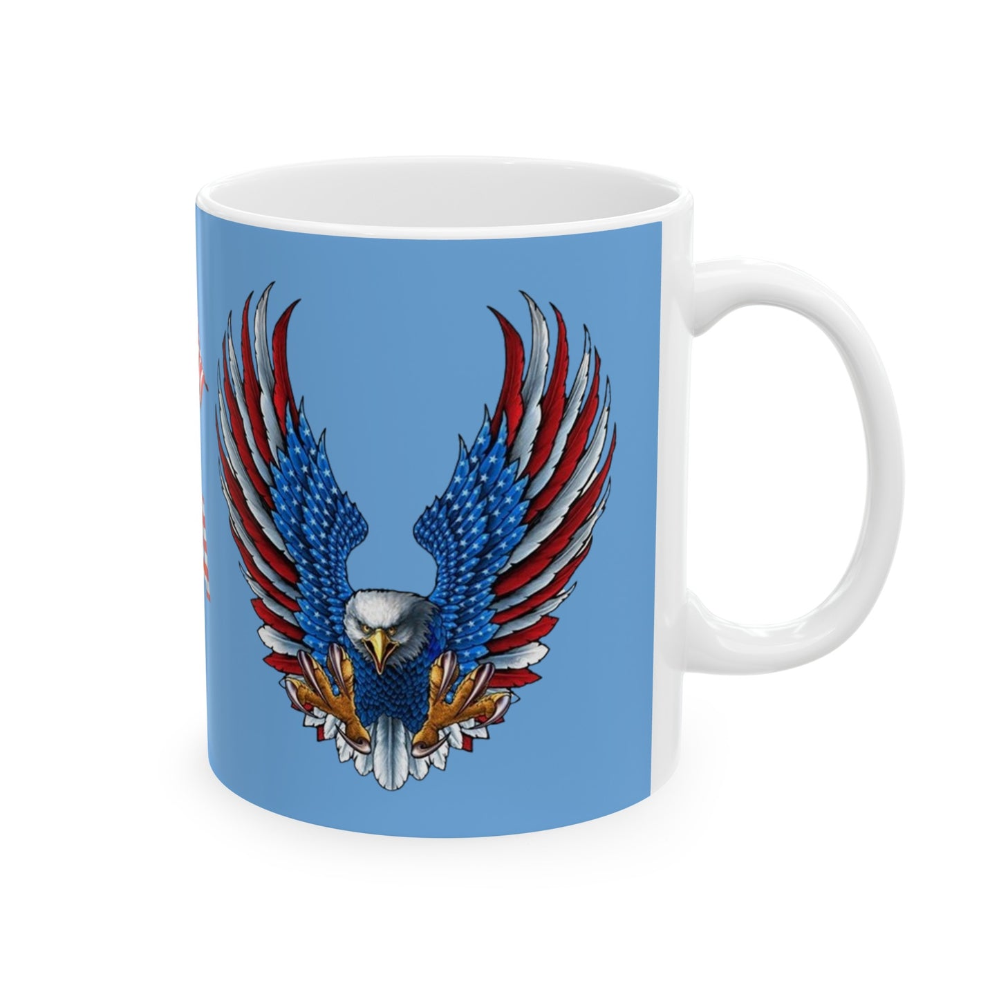 Eagle Usa  Mug 11 Ounces Light Blue