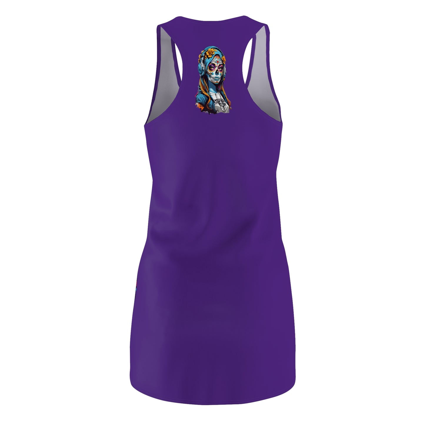 Guitar Women's Cut and Sew Racerback Dress Dark Purple