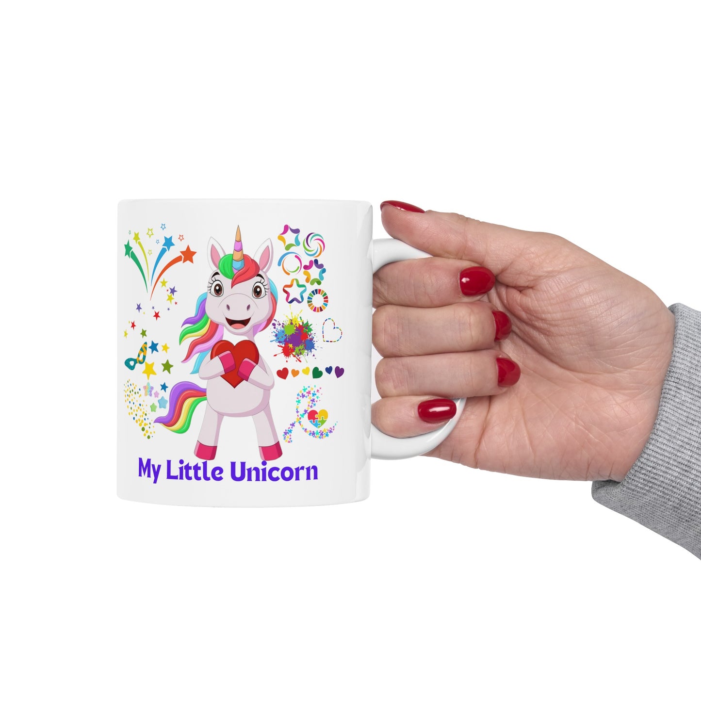 My Little Unicorn Couple Mug 11 Ounces White