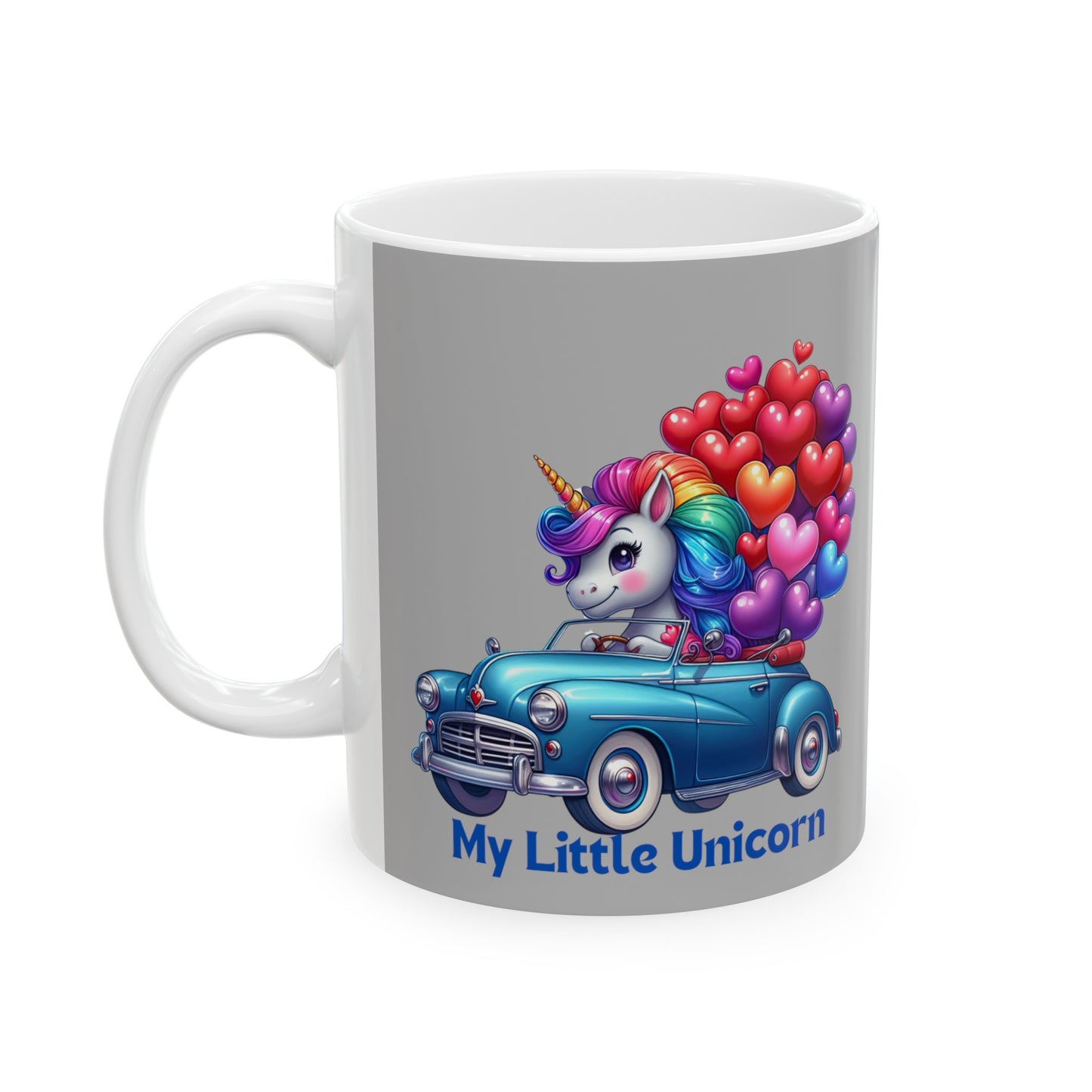 My Little Unicorn Driver Mug 11 Ounces Light Grey