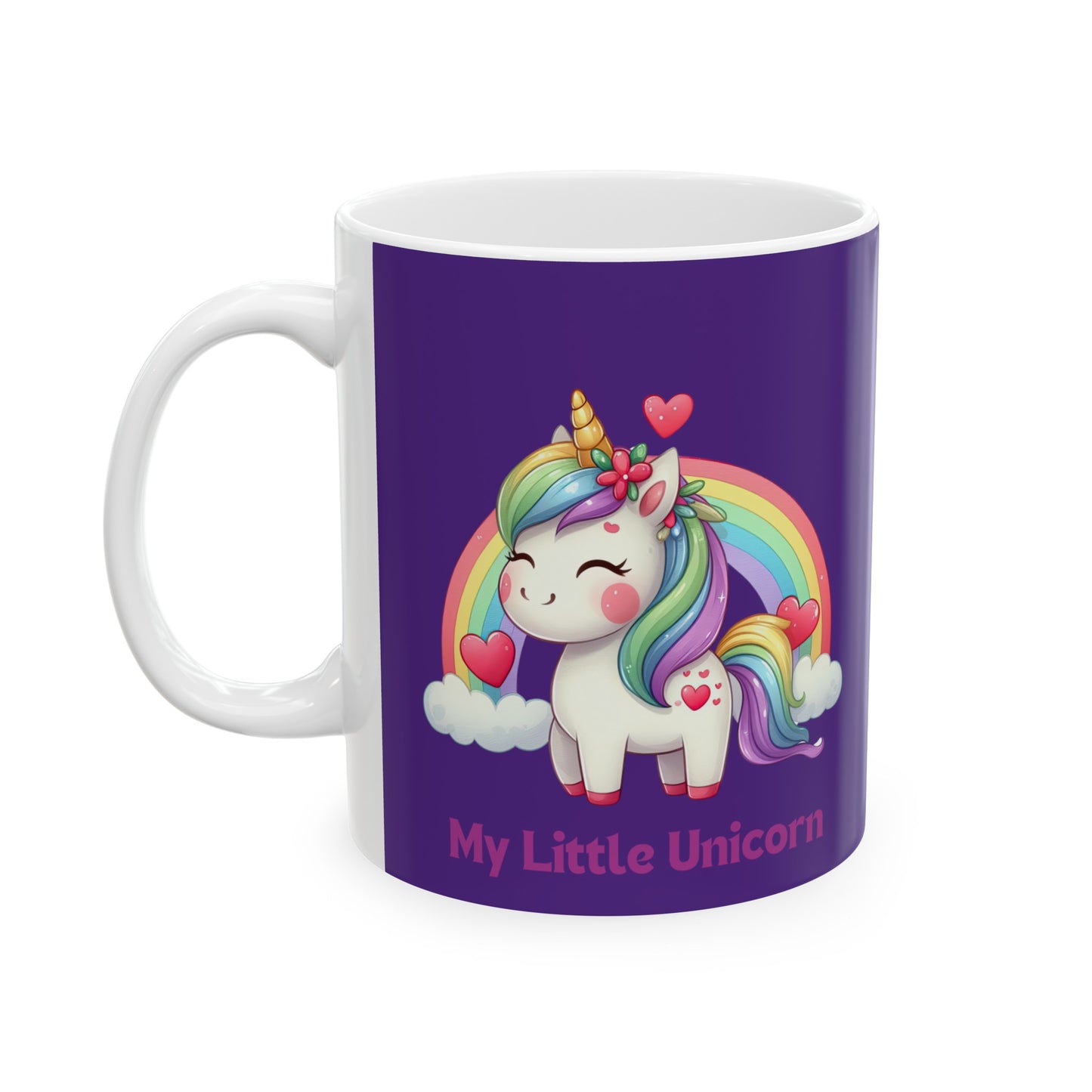 My Little Unicorn Rainbow Mug 11 Ounces Purple