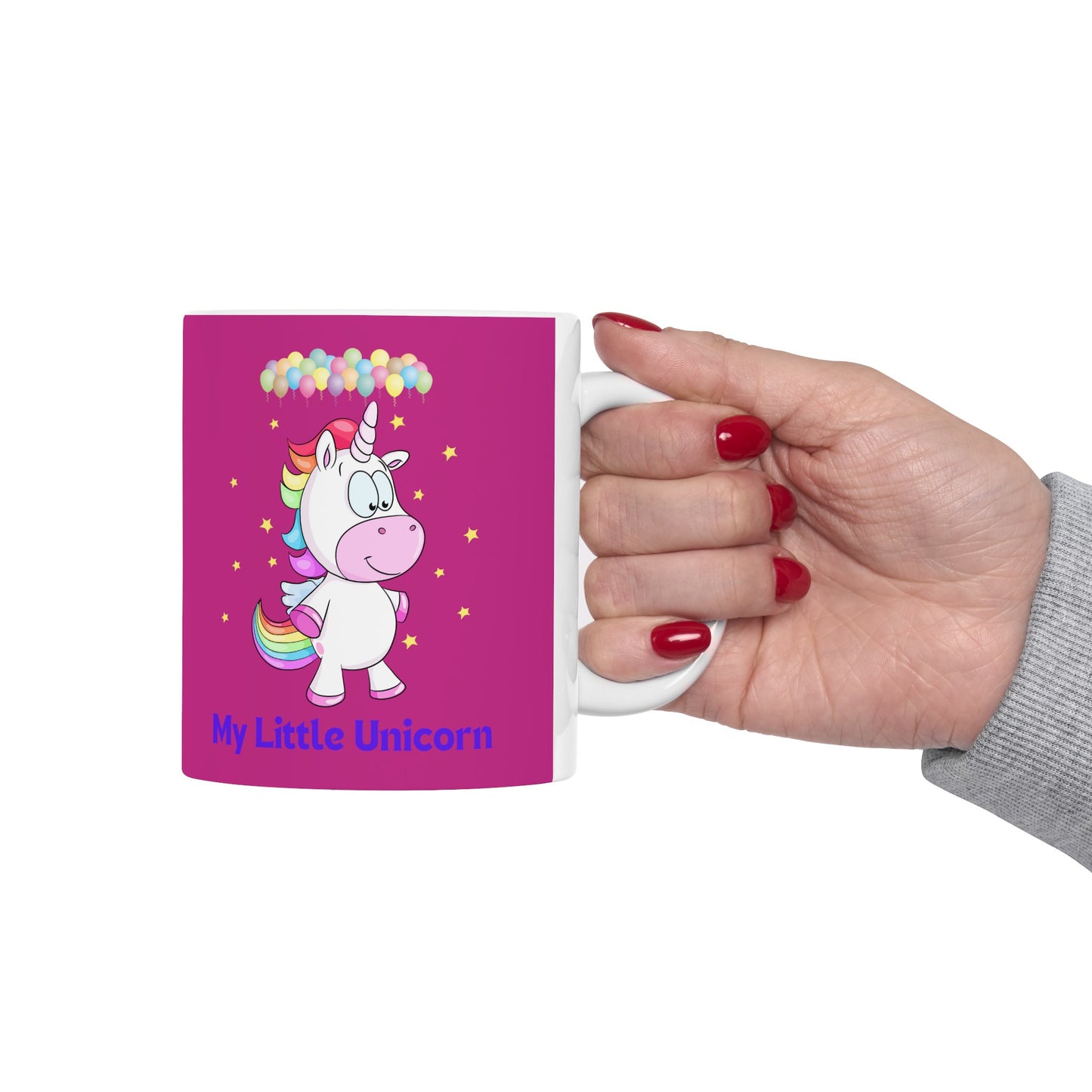 My Little Unicorn Balloons Mug 11 Ounces Pink