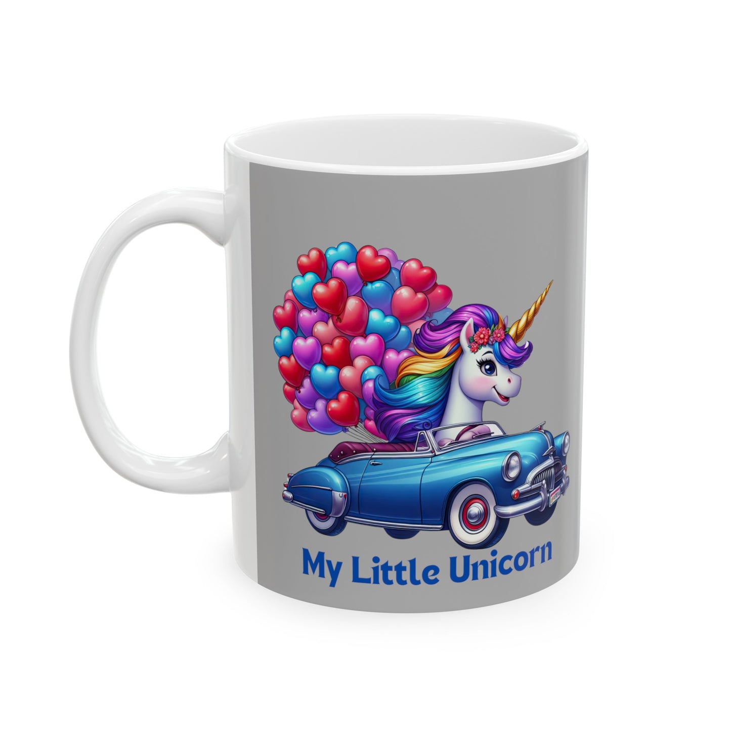 My Little Unicorn Horse Mug 11 Ounces Light Grey