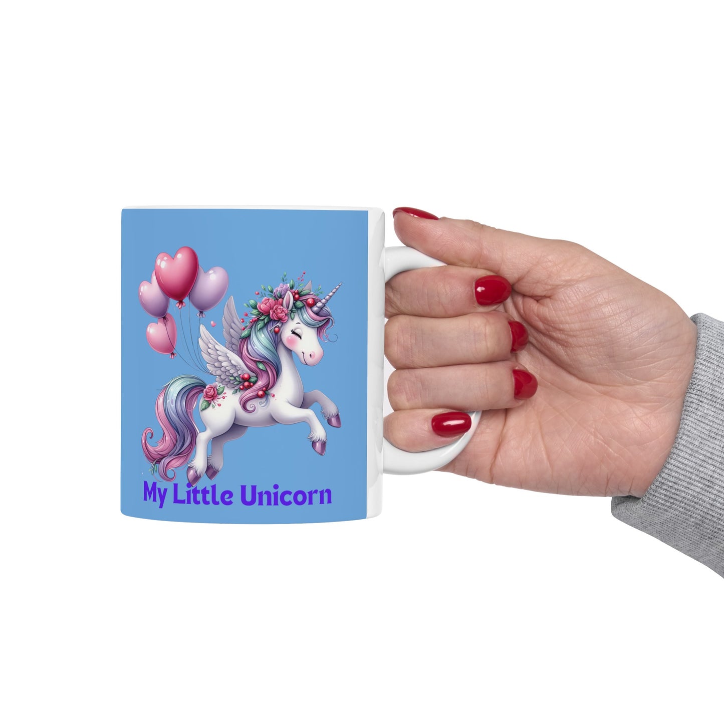 My Little Unicorn Horse Mug 11 Ounces Light Blue