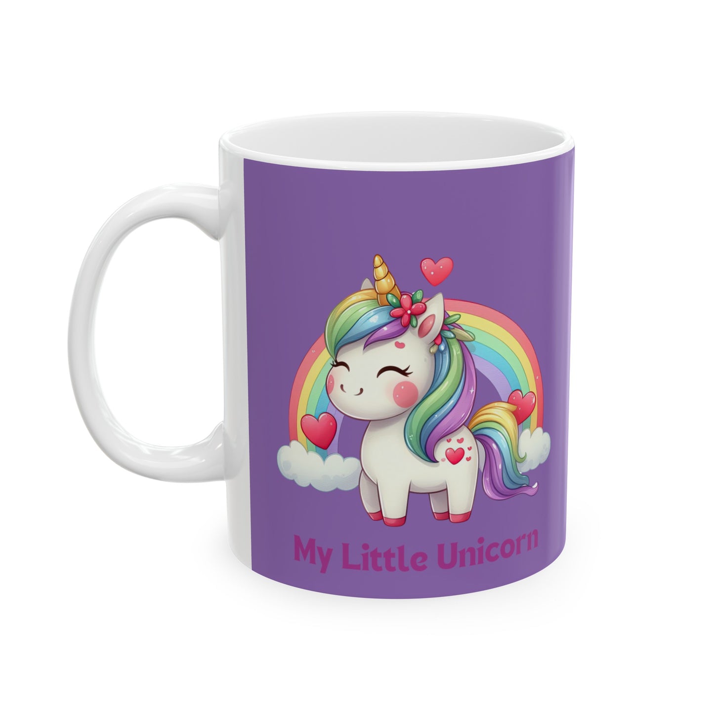 My Little Unicorn Rainbow Mug 11 Ounces Light Purple