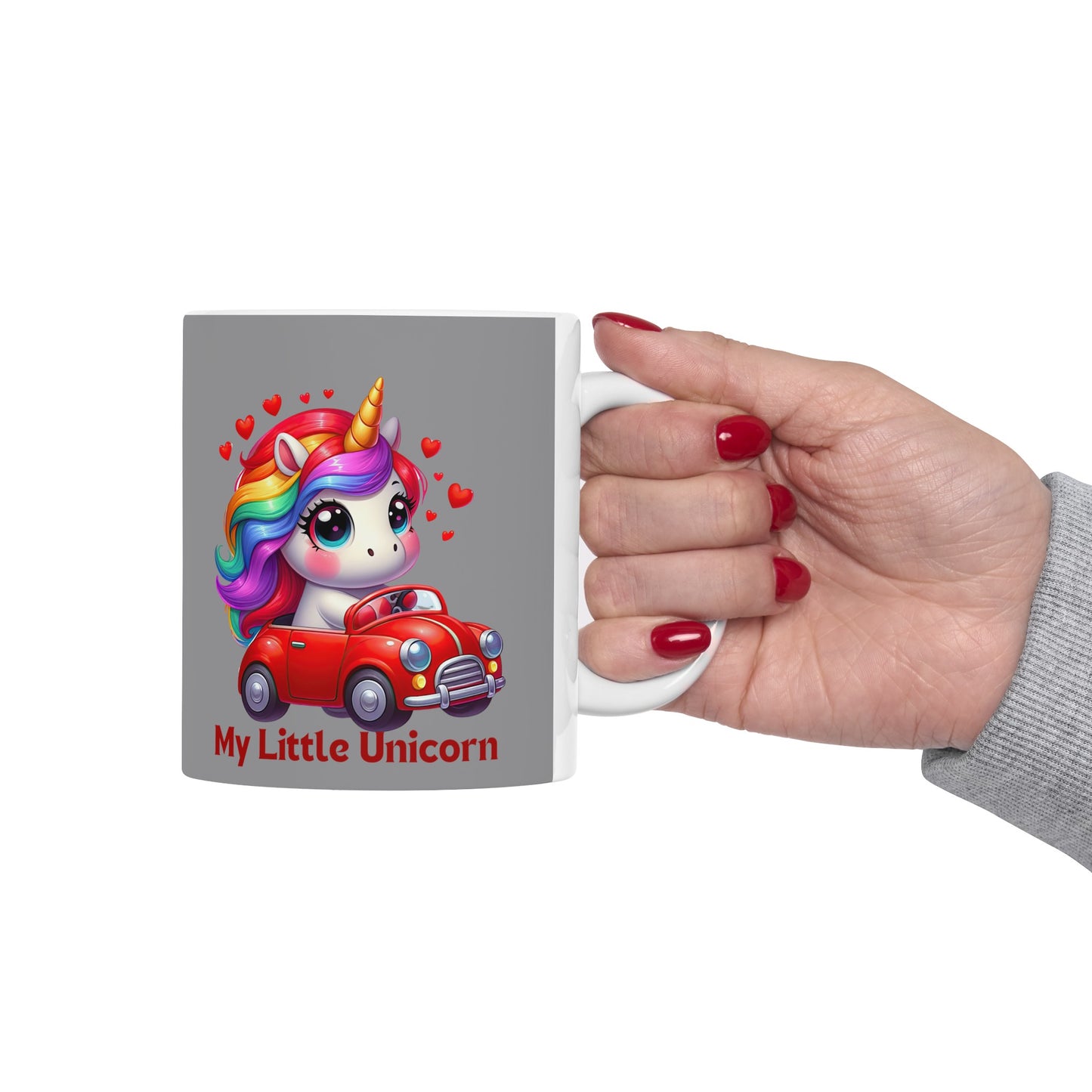 My Little Unicorn Castle Mug 11 Ounces Grey