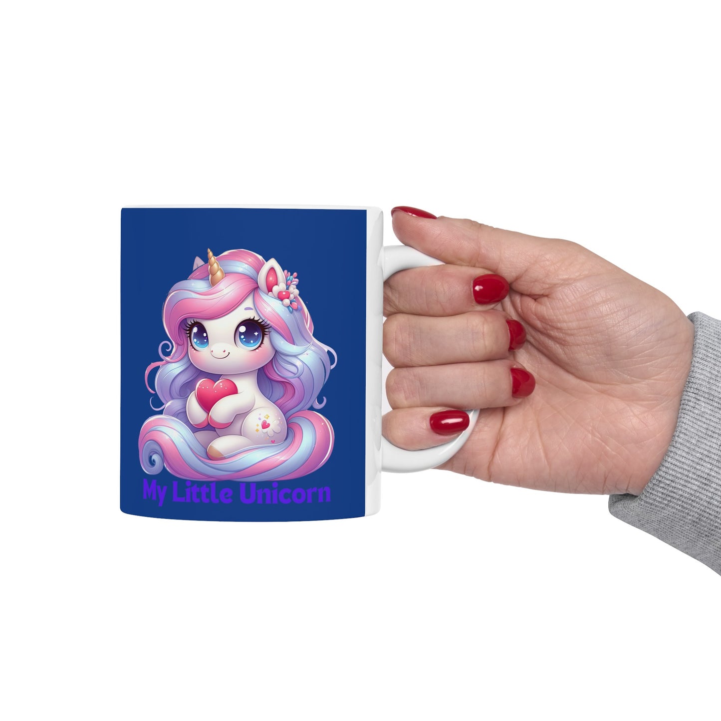 My Little Unicorn Sweet Mug 11 Ounces Dark Blue