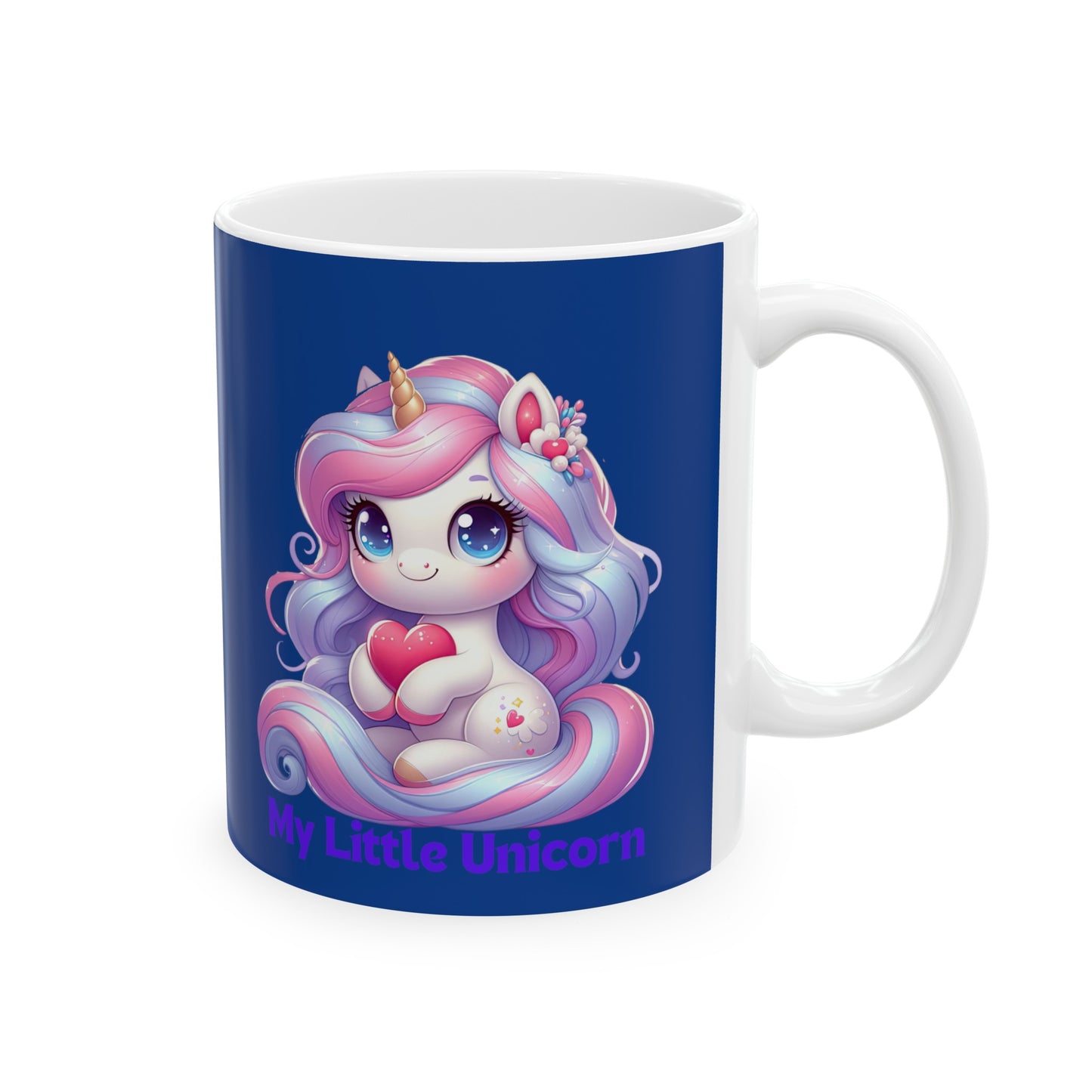 My Little Unicorn Sweet Mug 11 Ounces Dark Blue