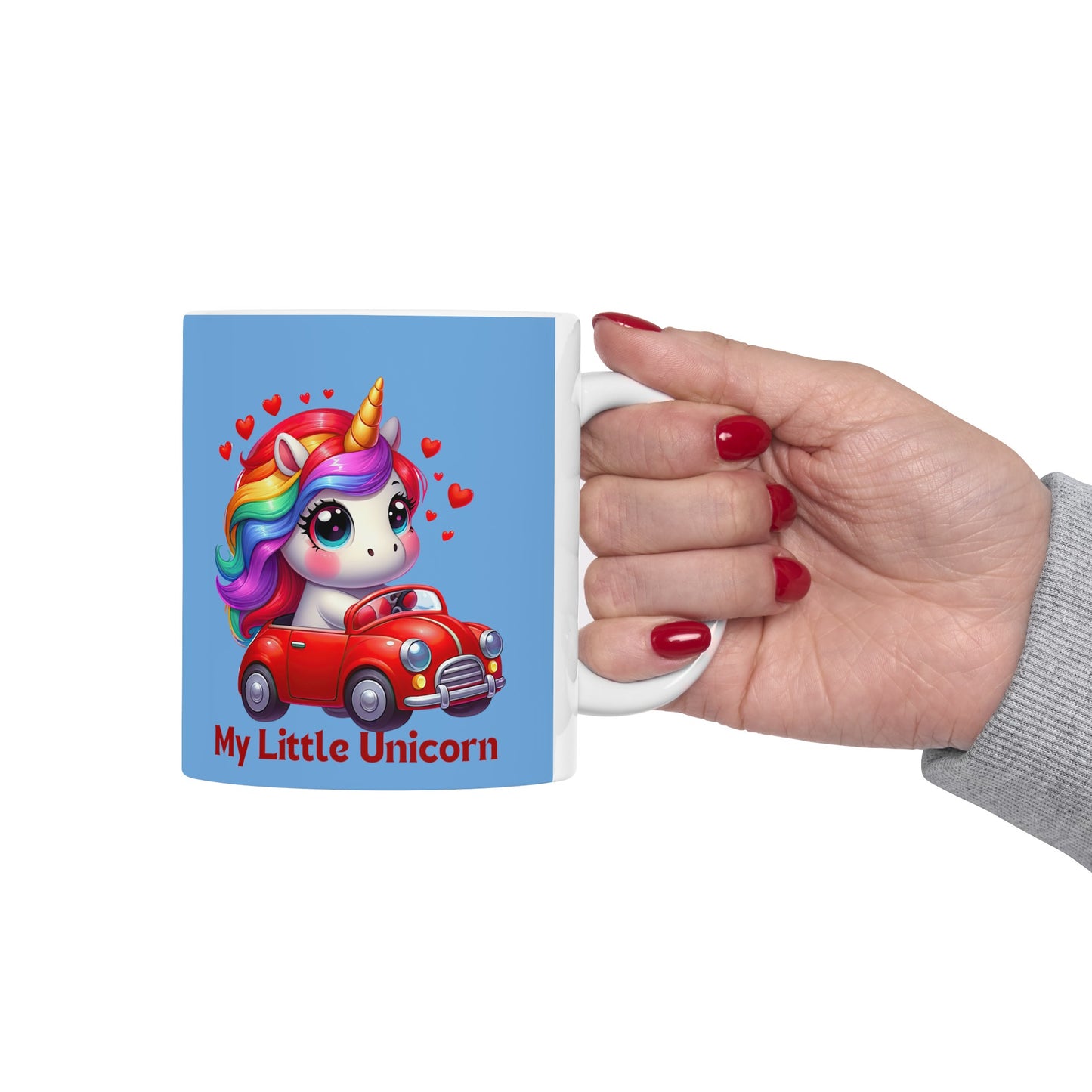 My Little Unicorn Castle Mug 11 Ounces Light Blue