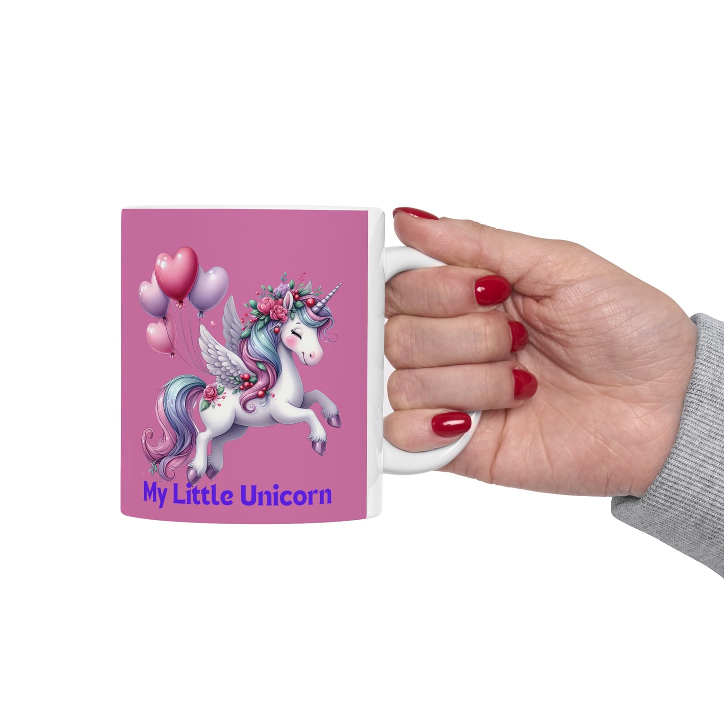 My Little Unicorn Horse Mug 11 Ounces Light Pink