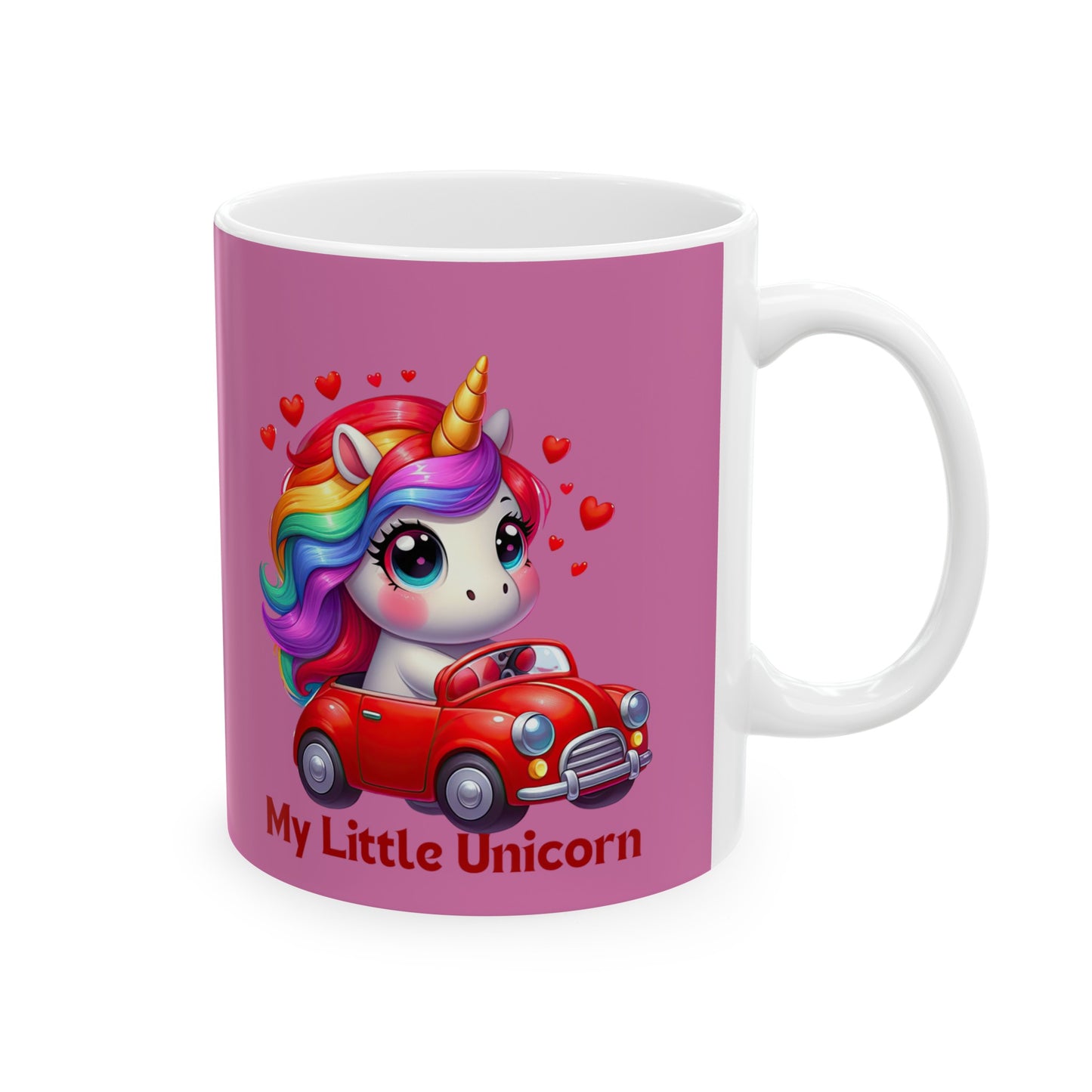 My Little Unicorn Castle Mug 11 Ounces Light Pink