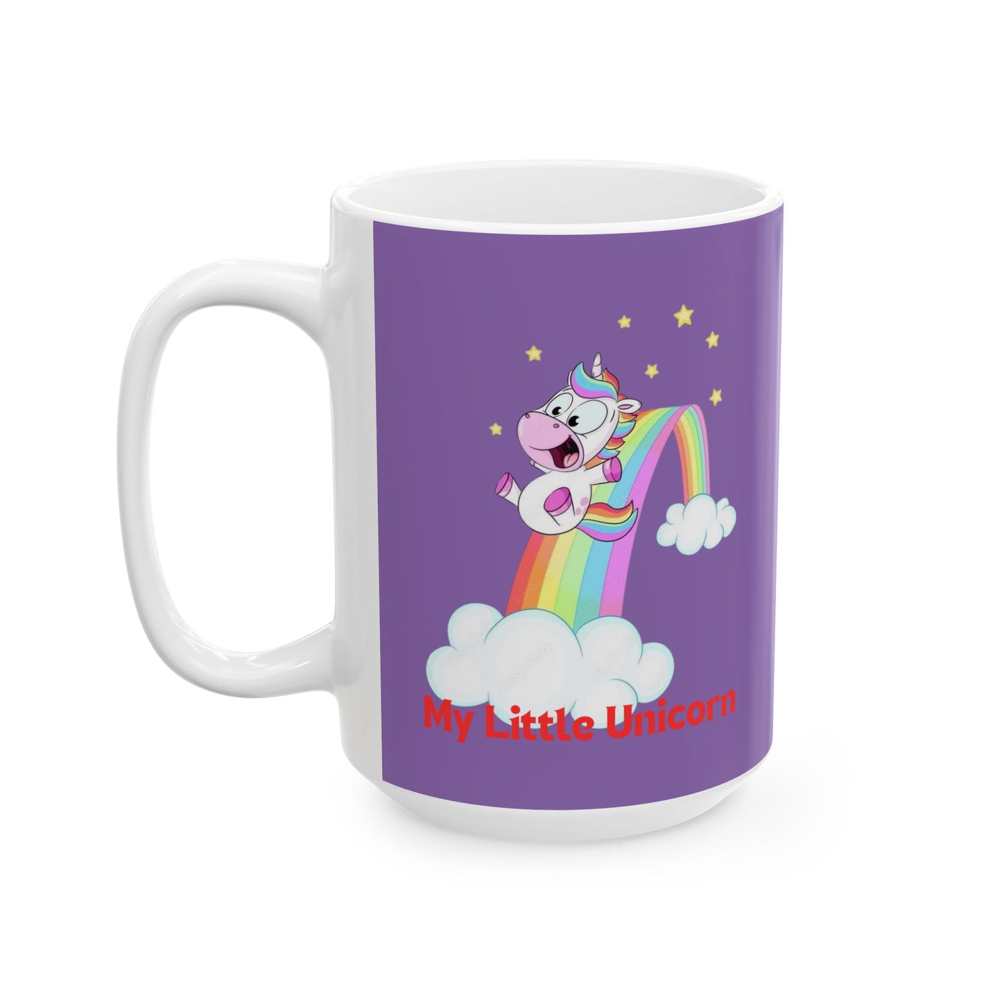 My Little Gold Star Unicorn Mug 11-15 Ounces Light Purple