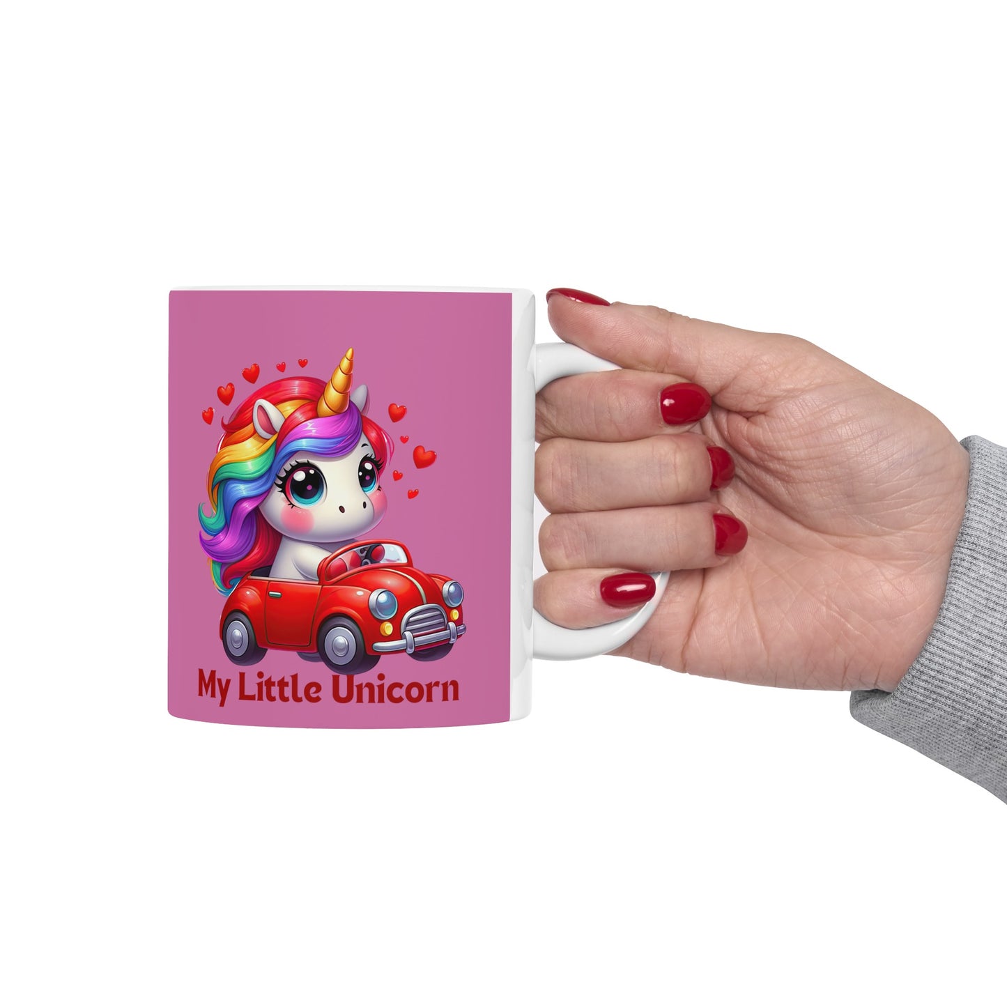 My Little Unicorn Castle Mug 11 Ounces Light Pink