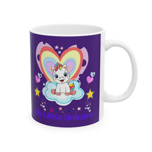 My Little Gold Star Unicorn Mug 11-15 Onces Purple