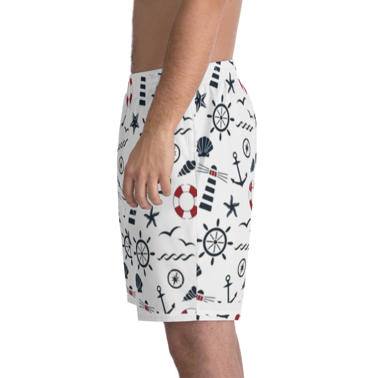 Men's Elastic Beach Shorts (AOP)