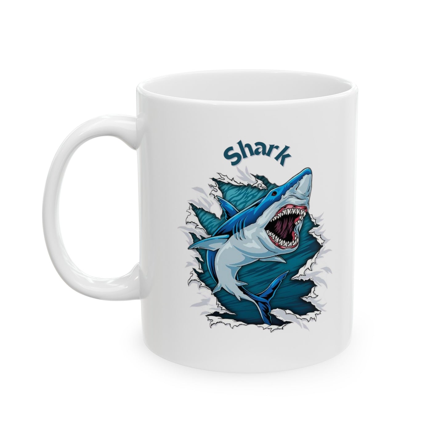 Shark Mug 11 Ounces White