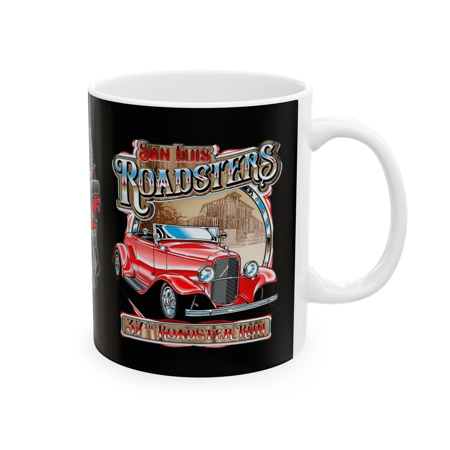 Roadsters Heart Engine Mug 11 Ounces Black