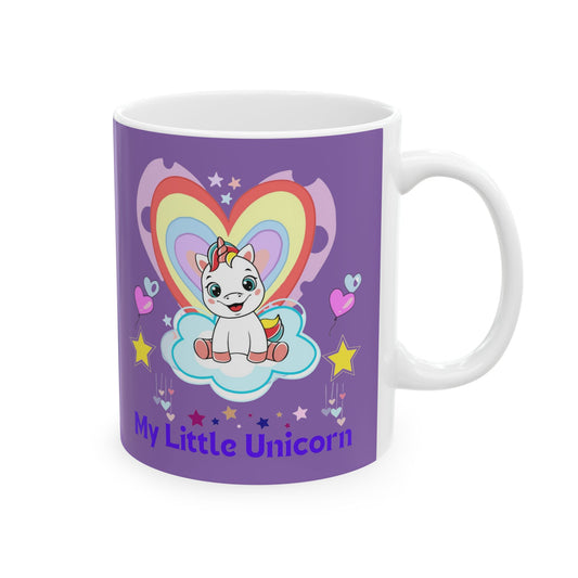 My Little Gold Star Unicorn Mug 11-15 Ounces Light Purple