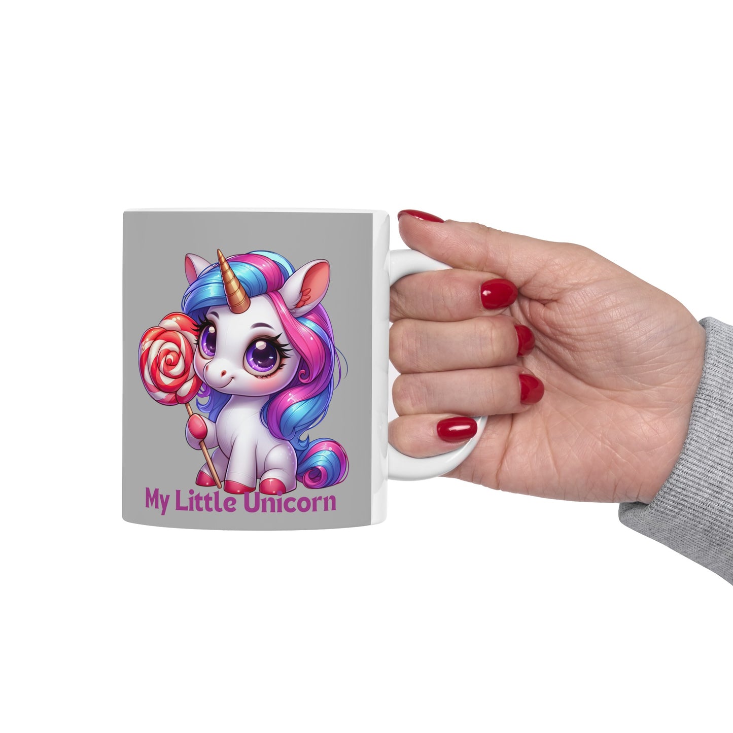 My Little Unicorn Princess Mug 11 Ounces Light Grey