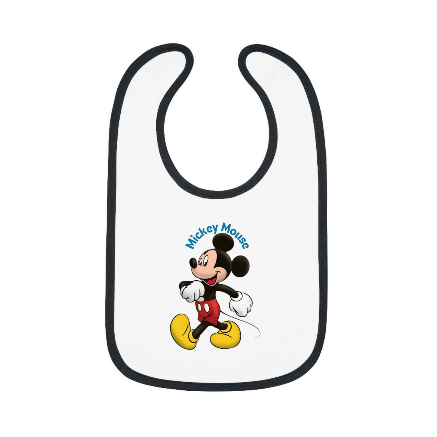 Mickey Mouse Baby Contrast Trim Jersey Bib