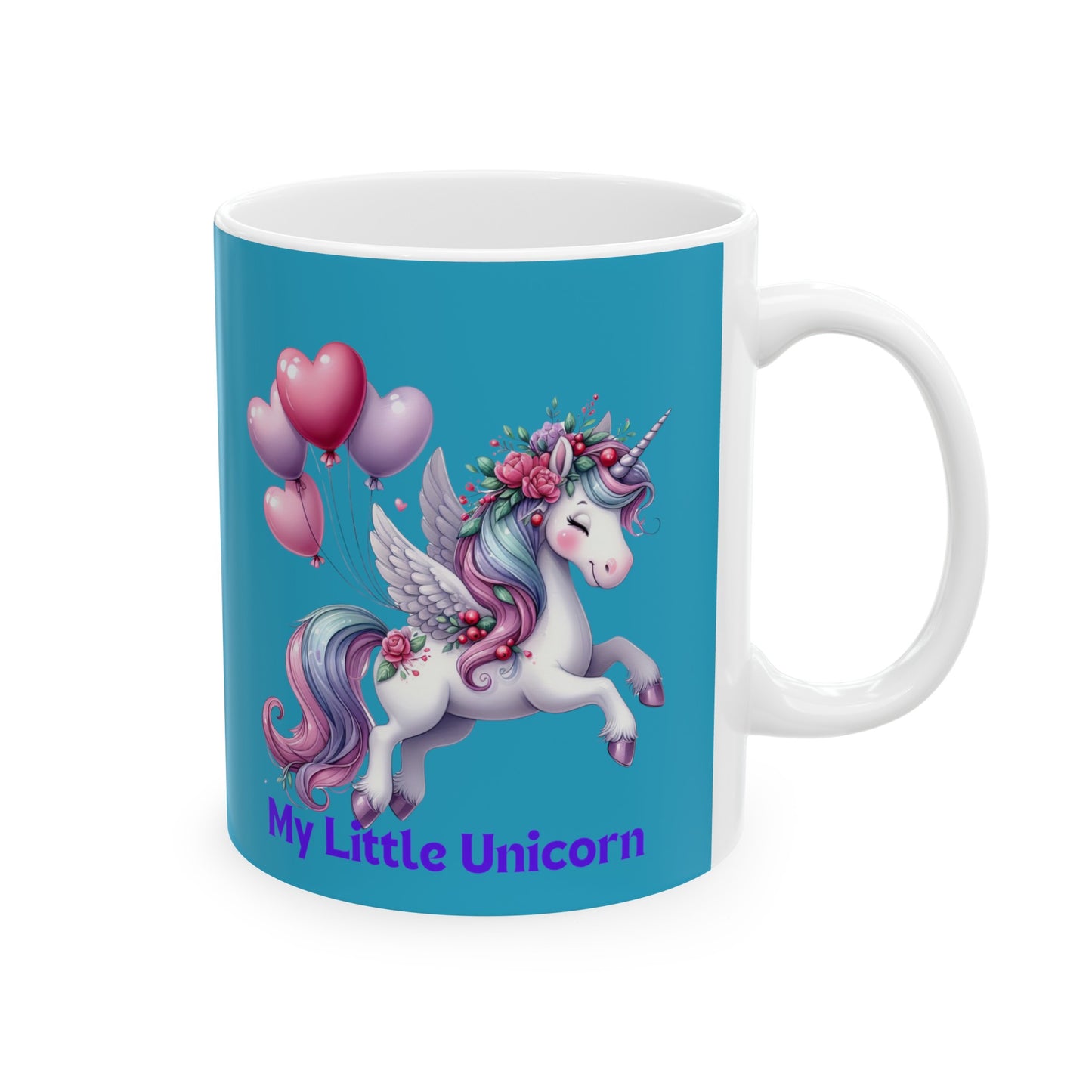 My Little Unicorn Horse Mug 11 Ounces Turquoise