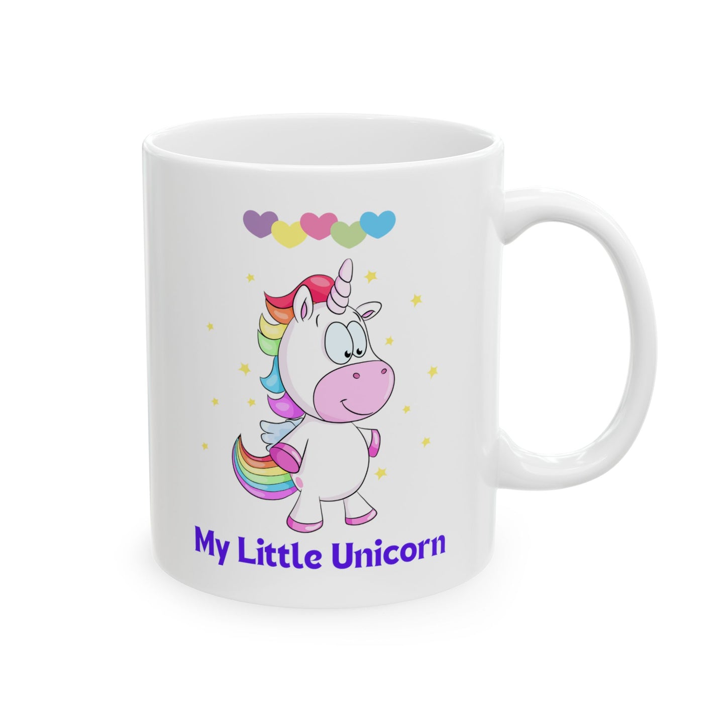 My Little Unicorn Love Mug 11 Ounces Light White