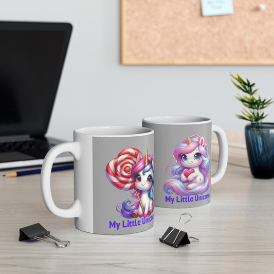 My Little Unicorn Sweet Mug 11 Ounces Light Grey