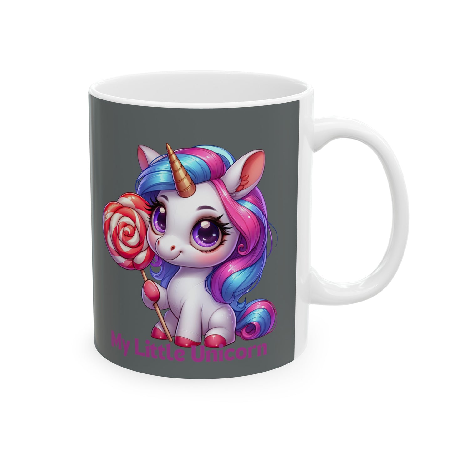 My Little Unicorn Princess Mug 11 Ounces Dark Grey