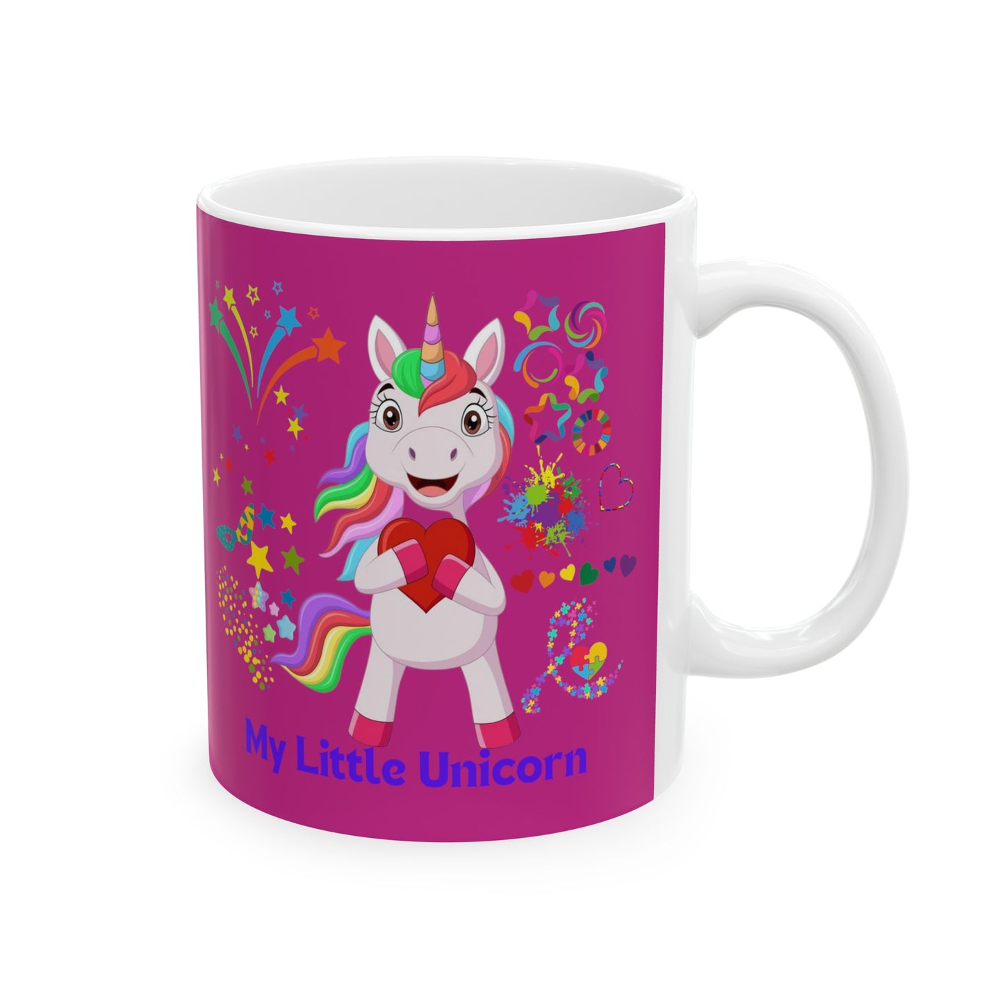 My Little Unicorn Couple Mug 11 Ounces Pink