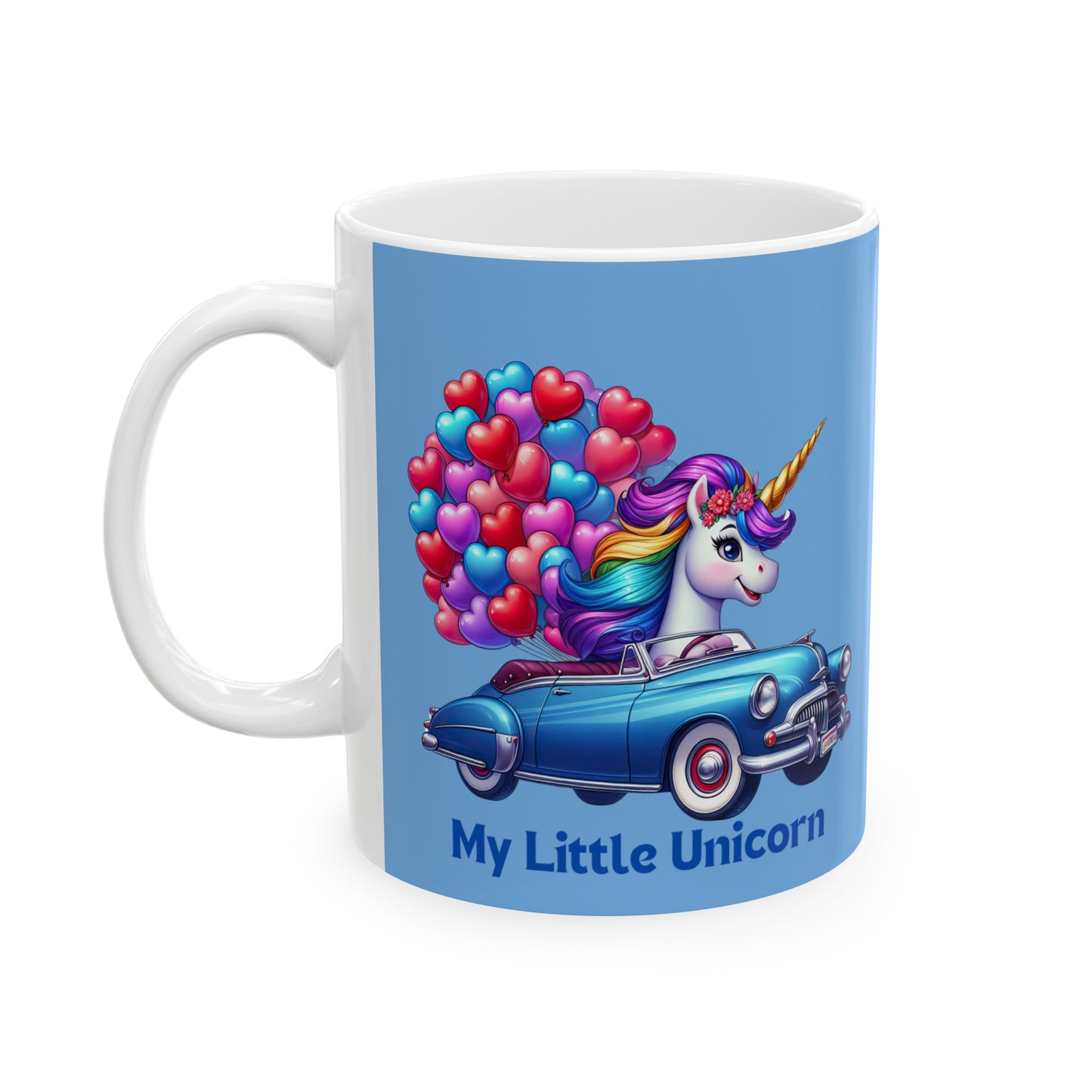 My Little Unicorn Horse Mug 11 Ounces Light Blue