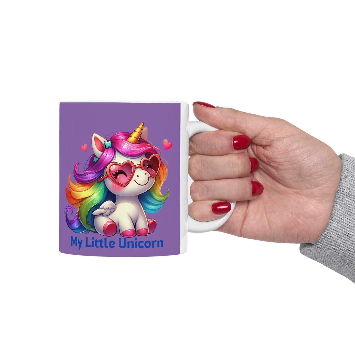 My Little Unicorn Rainbow Mug 11 Ounces Light Purple