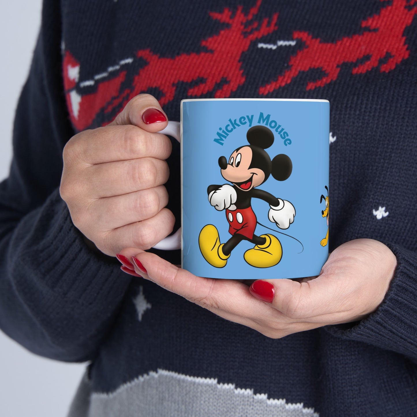 Mickey Mouse And Friends Mug 11 Ounces Light Blue