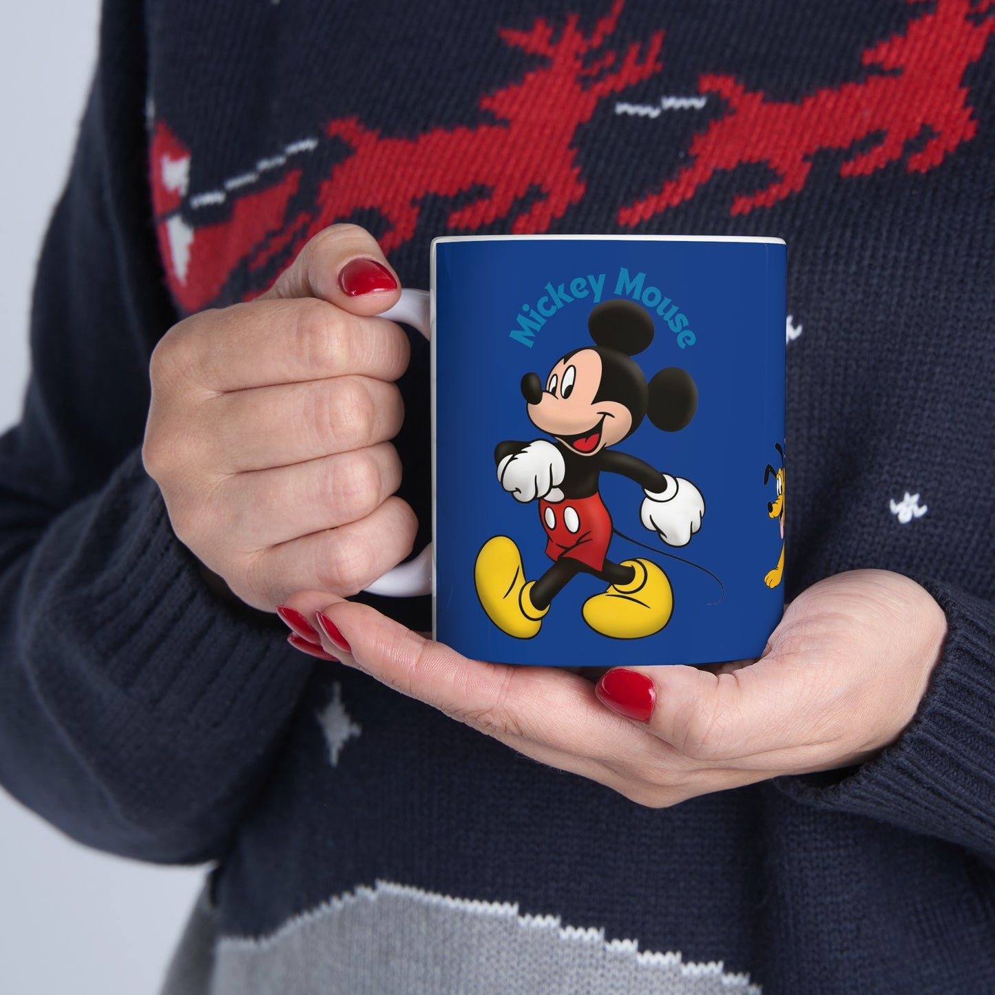 Mickey Mouse And Friends Mug 11 Ounces Dark Blue