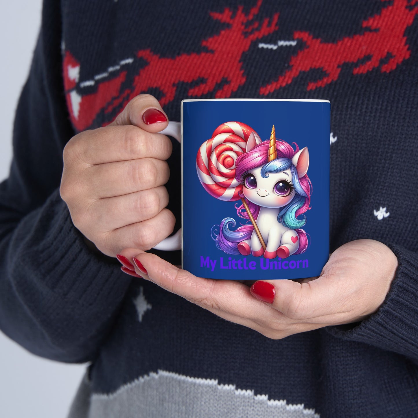 My Little Unicorn Sweet Mug 11 Ounces Dark Blue