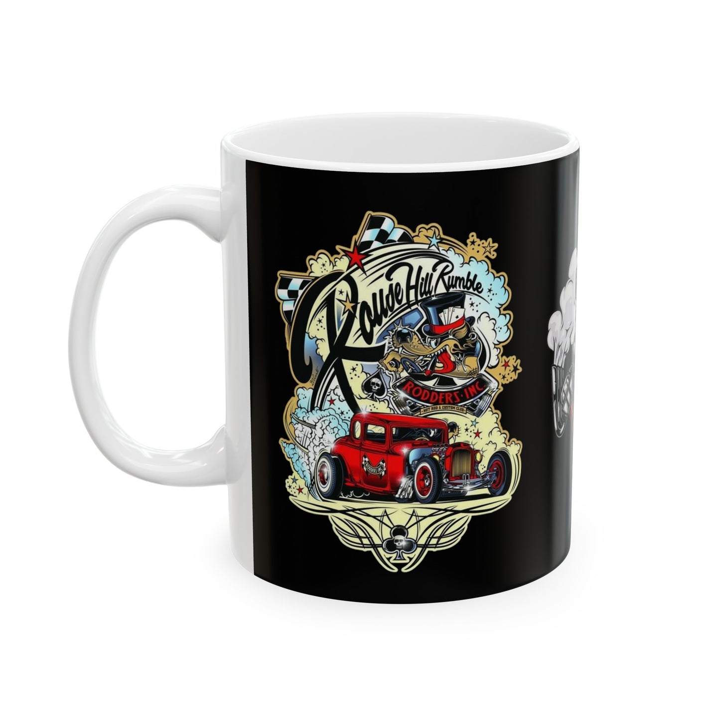 Roadsters Engine Mug 11 Ounces Black