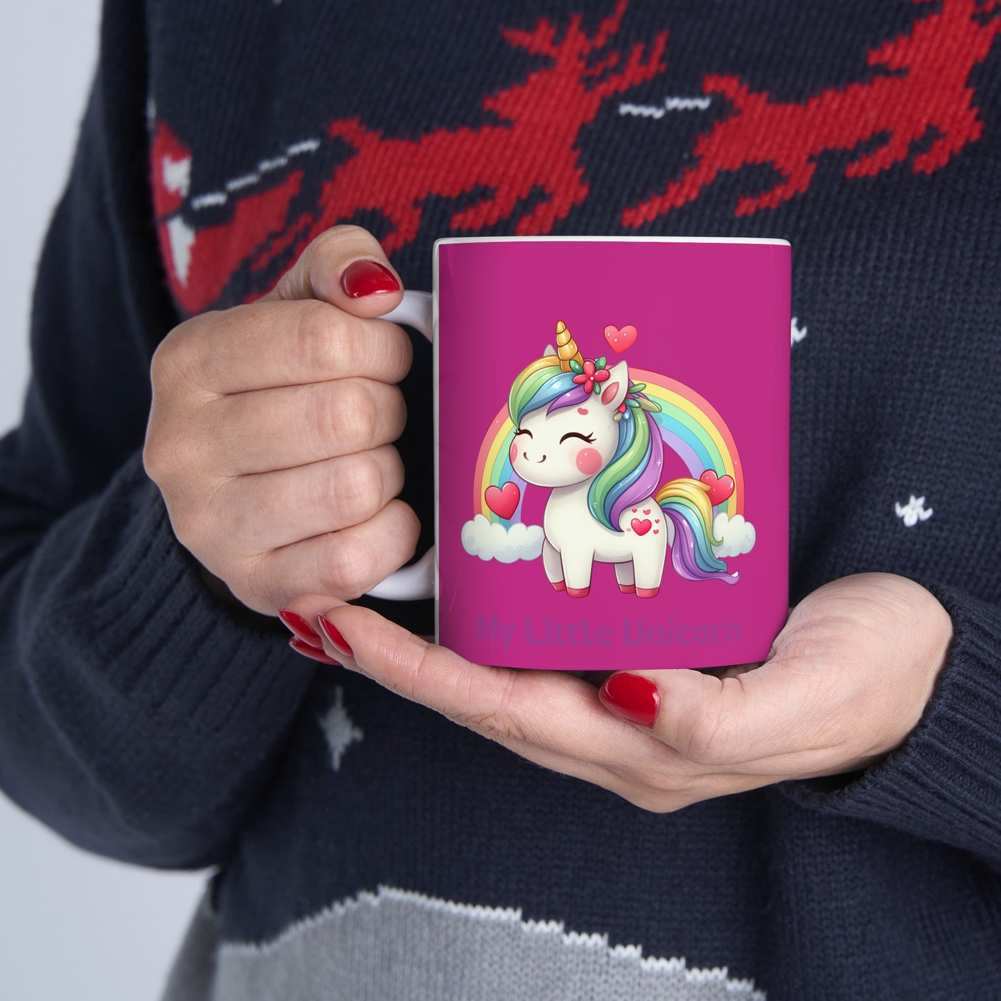 My Little Unicorn Rainbow Mug 11 Ounces Pink